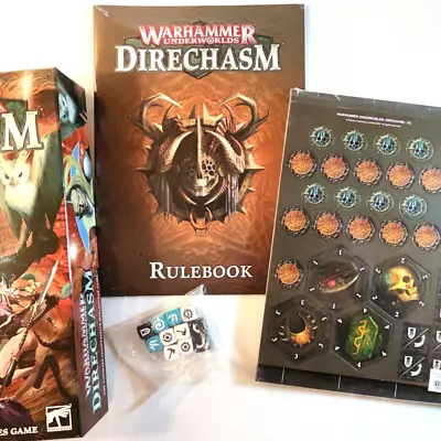 Warhammer Underworlds: DIRECHASM - Rulebook Boards Tokens Dice & Box ONLY • £7.49