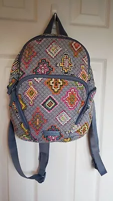 Vera Bradley Multi Color Painted Medallion Pattern Compact  Book Bag Adjustable • $15