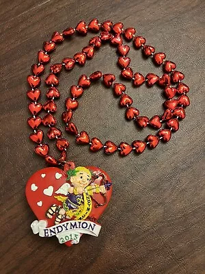 Krewe Of Endymion New Orleans Mardi Gras Bead Light-Up Valentine’s Day Red 2015 • $12.99