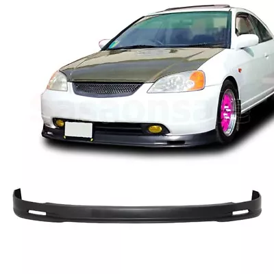 [SASA] Fit For 01-03 Honda Civic 2dr 4dr MU Style PU Front Bumper Lip Spoiler • $62.99