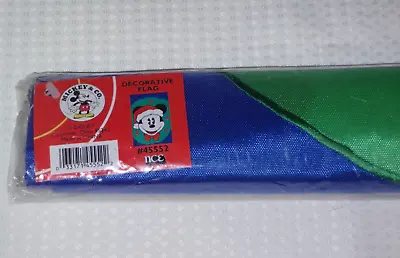 Disney Mickey Mouse Appliqué Wreath Christmas Flag Banner 44 X 28 NCE #45552 NIP • $18