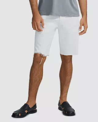 $178  J Brand Men Ivory Eli Cut-Off Denim Regular Fit Jean Shorts 36/10. • $69.98