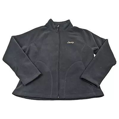 Jeep Ladies Embroidered Full Zip Fleece Jacket Size Large Womens • $28.47