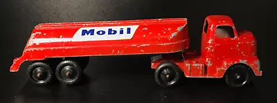 Vintage Tootsietoy Mobil Gas Truck RedTanker Pressed Steel Diecast Toy W/Decals! • $14.96