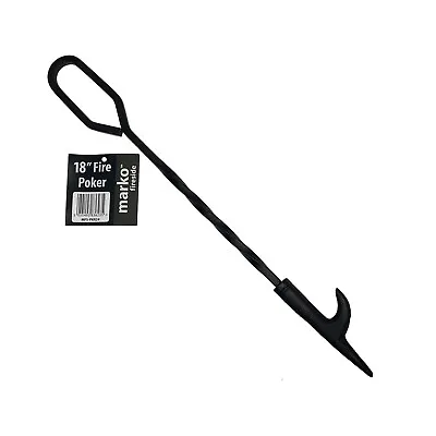 18  Fire Poker Steel Iron Long Fireside Ash Coal Fire Twisted Heavy Duty Metal • £7.99