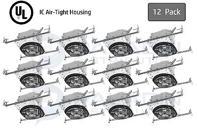 6  Inch New Construction Recessed Can Light Housing - IC AT E26 (12 Pack) • $145.99