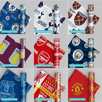 Football Wrapping Paper | Birthday Gift Wrap | Premier League Footie Fans • £5.49