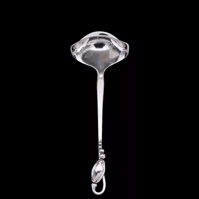 Georg Jensen. Silver Gravy Ladle 153 - Blossom / Magnolia. • $855