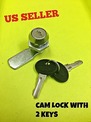 Cam Lock File Cabinet Mailbox Desk Drawer Cupboard Locker With 2 Keys 90° • $7.20