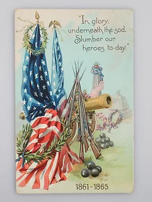 Vintage Postcard Patriotic Decoration Memorial Day GAR Tuck • $13.99