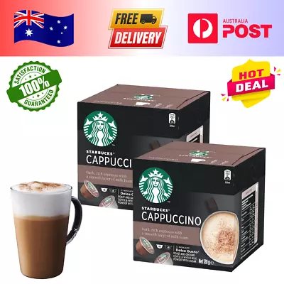 2x Starbucks Cappuccino By NESCAFE Dolce Gusto Coffee Pods Box Of 6+6 Capsules  • $25.95