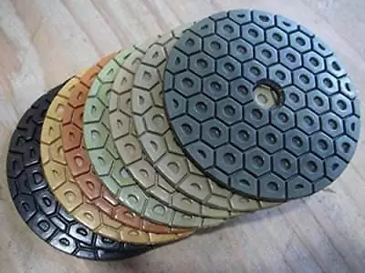 7 Inch Diamond Polishing Pads 9 Piece Set WET/DRY Granite Concrete Stone Marble • $114.99