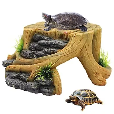 Turtle Basking Platform Tortoise Resin Resting Reptile Habitat Ornament Aquarium • $27.27