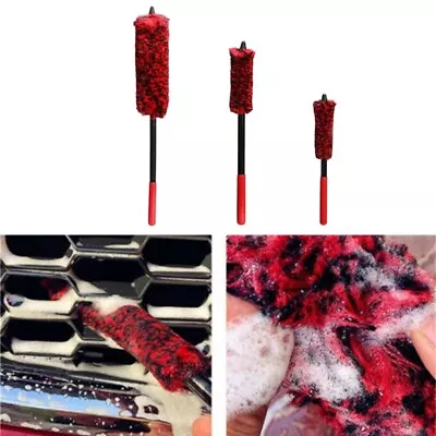 Advanced Car Alloy Cleaning Brush Kit Super Plush Woolies For Impeccable Rims • $28.31