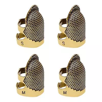 4 Pack Sewing Thimble Finger Protector Adjustable Finger Metal Shield Protec... • $5.71