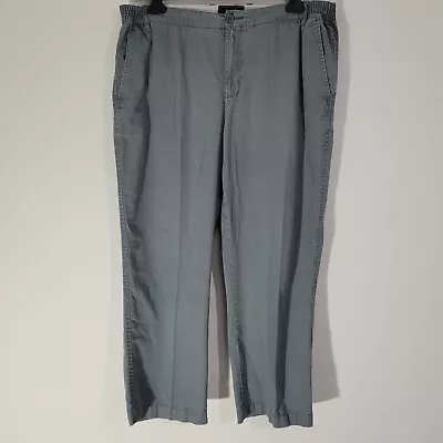 Mens BHS Chino Trousers Grey Elastic Waist 40 Leg 29 Comfort Lightweight  • $15.53