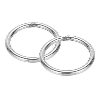 2  Metal O Rings 2Pcs 304 Stainless Steel Smooth Round Rings 5mmx50mm • $6.44