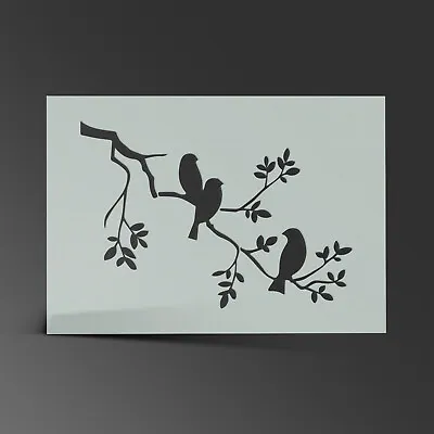 Birds Stencil Shabby Chic Mylar Sheet Painting Wall Art Kids Craft 190 Micron • £1.99