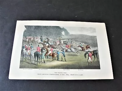 The Winning Post Grand Leicester Steeple-Chase By H. Alken Print- Book Page.  • £21.09