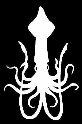 SQUID Vinyl Decal Sticker Car Window Wall Bumper Fish Octopus Sea Monster Animal • $3.69