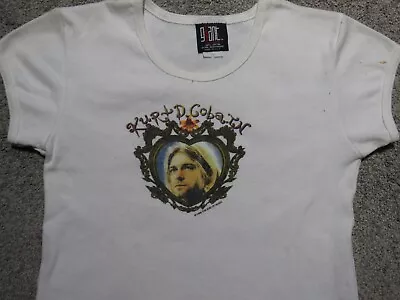 Vtg 1995 NIRVANA Kurt Cobain Memorial T-SHIRT Womens OS XS/S Original 90s Giant • $75