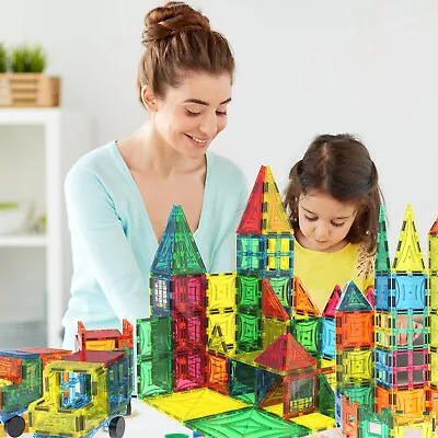 Magnet Tiles NEW  Mag-Genius Magna Award Winning Building Magnetic Toy 199pc • $72.99