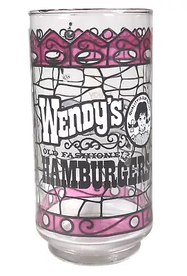 Coca-Cola Vintage Wendy's Old Fashioned Hamburgers 15 Oz. Drinking Glass • $9.98