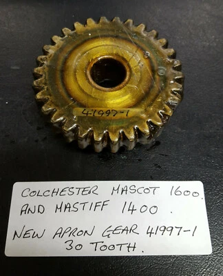 £264 • Buy Colchester Mascot 1600 And Mastiff 1400 Lathe Apron Box 30T Gear P/N 41997-1