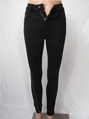 J Brand Leenah Super High Rise Skinny Jeans Black Size 23 • $45