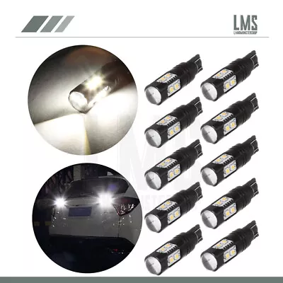 10PCS T10 T15 168 194 10W 10SMD Car LED Backup Reverse Light Super White DC 12V • $18.59