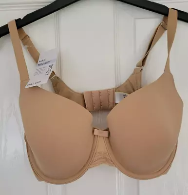 M&S Body Flexifit Underwired Uplift Full Cup Bra Rose Quartz/Nude -Size 34DD • £12.99