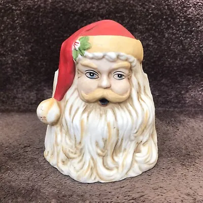 Santa Claus Christmas Holiday Candle Holder Decoration Winter VTG Vintage Jolly • $30