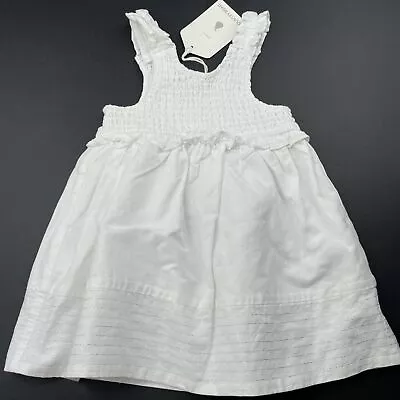 Girls Size 0 Country Road Linen / Cotton Shirred Summer Dress NEW • $27.45