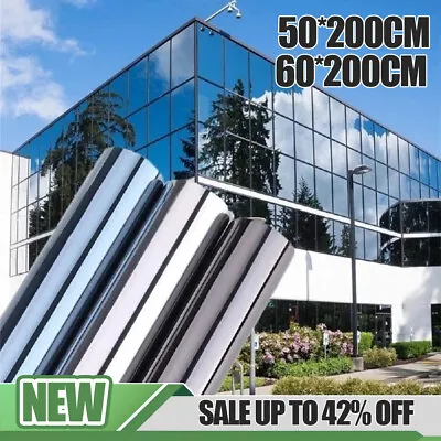 £0.99 • Buy One Way Mirror Window Privacy Film Reflective Home Solar Tint Foil Glass Sticker