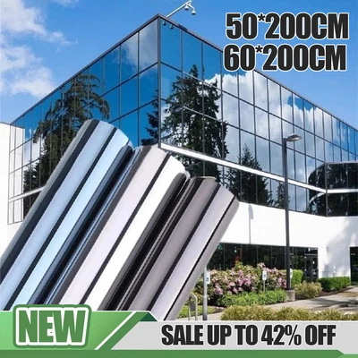 £0.99 • Buy One Way Mirror Window Privacy Film Reflective Home Solar Tint Foil Glass Sticker