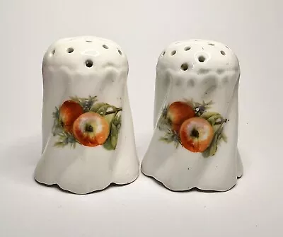 Vintage Leuchtenburg Germany Apple Salt And Pepper Shakers Porcelain 2.75” • $18.45