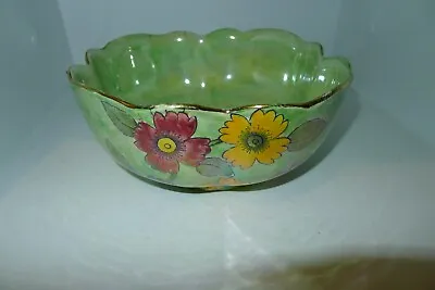 Kensington Ware KPB York Salad Fruit Bowl Serving Art Deco Lustre Fluted Flower • £19.99