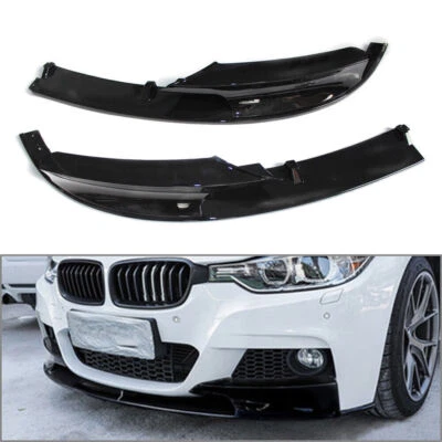 Car Front Bumper Lip Chin Spoiler Splitter For BMW F30/F3112-18 Glossy Black Co • $122.21