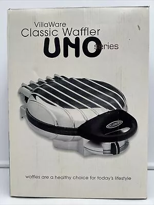 VillaWare Uno Classic Round Chrome Thin Waffler Maker Model 2004 - BRAND NEW • $199.99