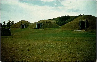 Earth Huts At Mandan Indian Village Fort Lincoln State Park ND Chrome Postcard • $3.99