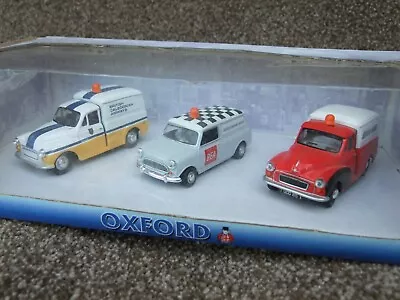 Oxford Airport Set 18 - Two Morris Minor Vans & A Mini Van 1/43 Scale BOXED • £42.95