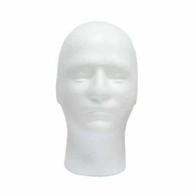 £7.99 • Buy  Polystyrene Foam Mannequin Display Head Male Female Unisex Neck Wig Stand White