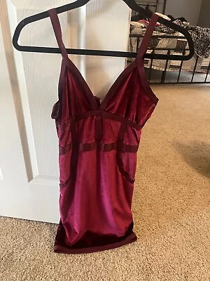 GUESS Velvet Dress Size Small Magenta • $15