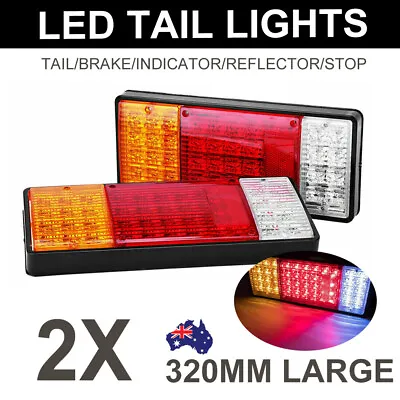 $29.99 • Buy 2X 88 LED Tail Lights Trailer Ute Caravan Truck Stop Indicator Rear LAMP 12V 24V