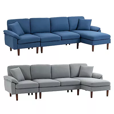 Sectional Sofa With Reversible Chaise Lounge L Shaped Corner Sofa With Pillows • $559.98