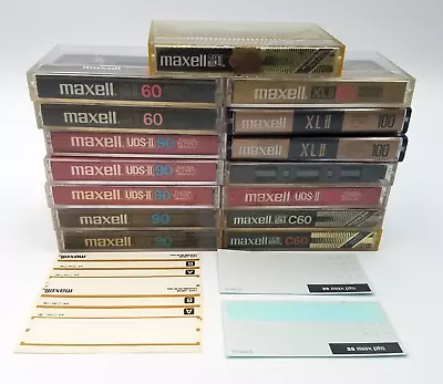 Lot Of 15 - Bulk Erased Maxell High CrO2 Cassette Tapes UDS-ii 90 XL II C60 • $45