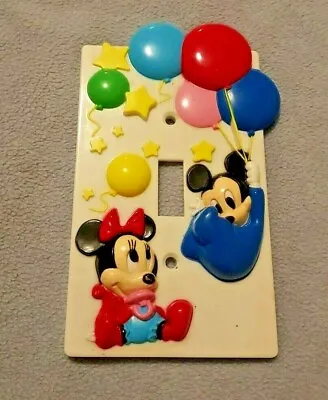 Disney Mickey Mouse Light Switch Cover Plate Minnie & Mickery With Ball 1984  • $12.99