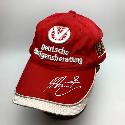 Vintage Ferrari F1 Michael Schumacher Racing Deutsche Vermogensberatung Hat Cap • $33.25
