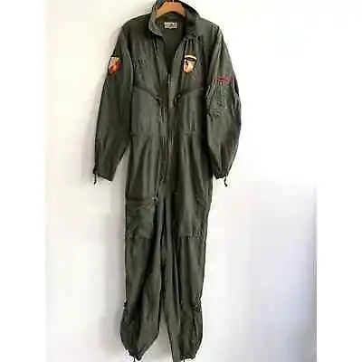 Unionbay Vintage 90’s Flight Suit Green Zipper Size M • $59