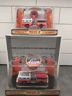 Code 3 Collectibles 2 Fire Engines Set New York 75 & 280 Engines .02453 • £89
